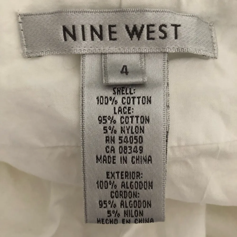 Nine West Vintage White Lace Corset Detail Sleeveless Midi Dress - Image 6