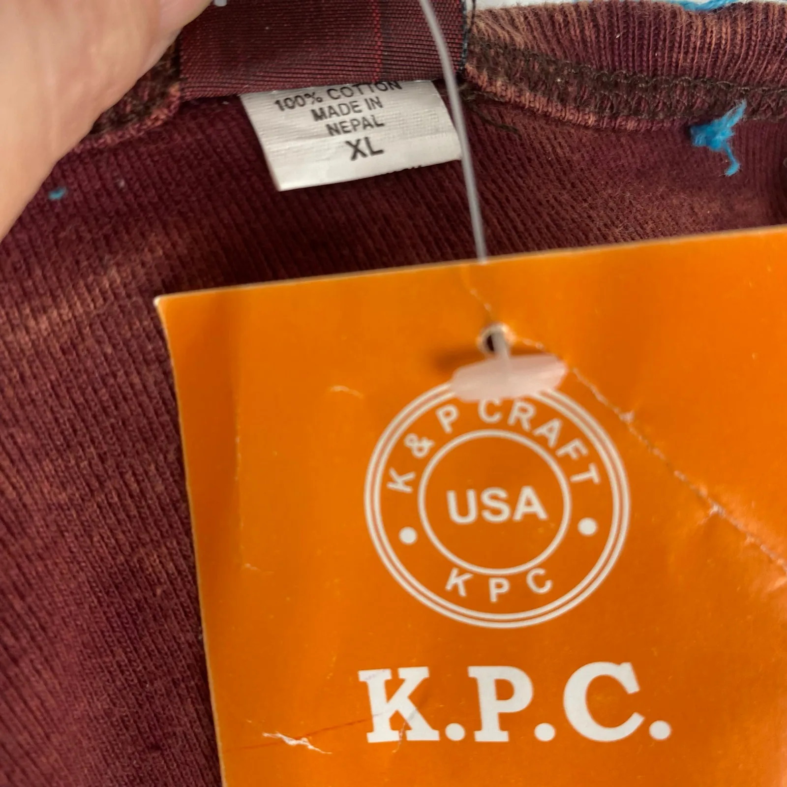 KPC Boho Multicolored Razor Cut Handcrafted Embroidered Bodycon Dress XL Brown - Image 8