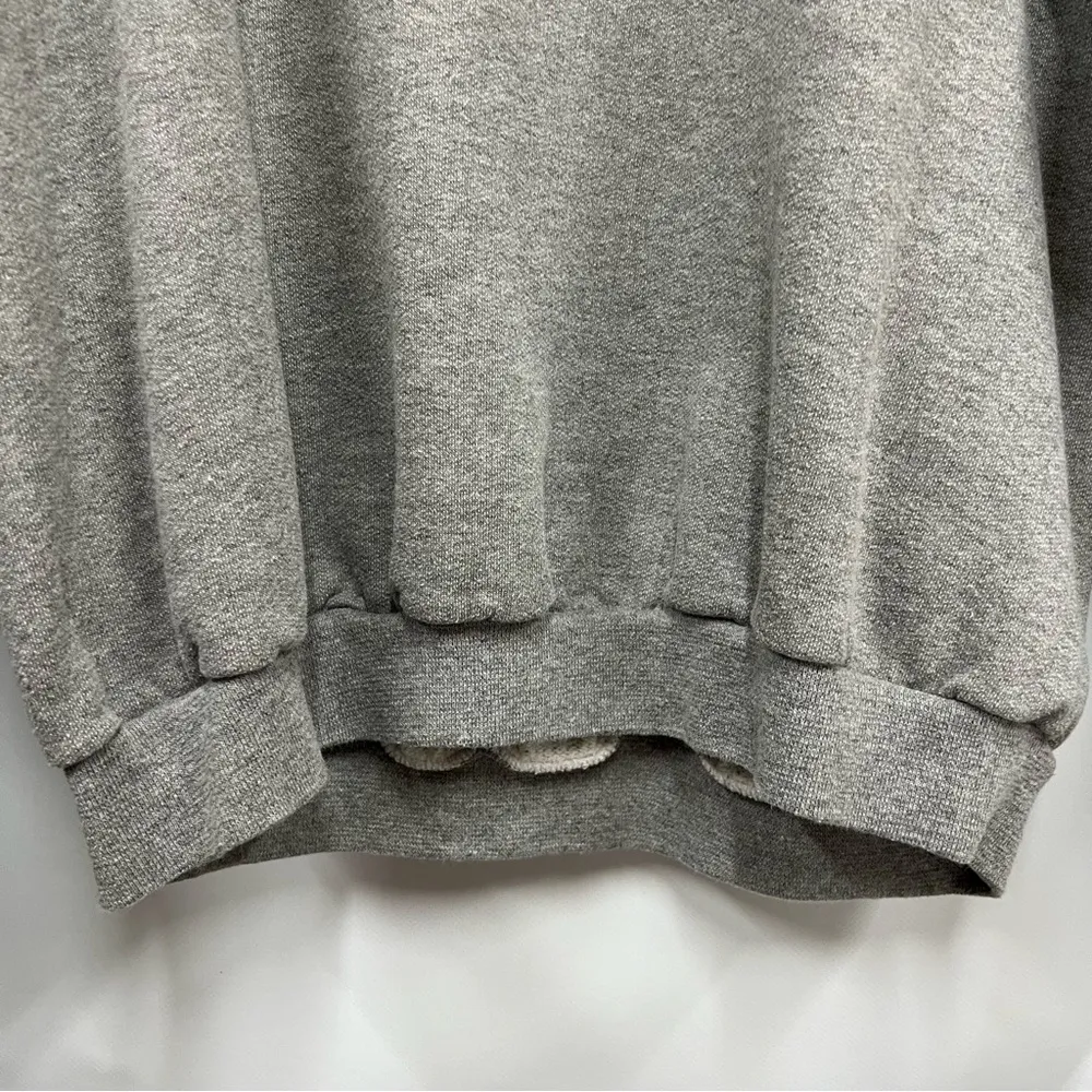 Vtg Jerzees Gray Bear Graphic large Crewneck Sweater USA American flag colorpop - Image 10