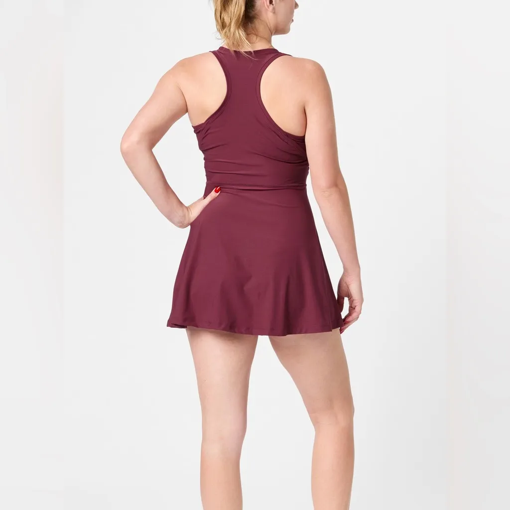NWT Nike Women's Team Victory Tennis Dress Cardinal DV3490-610  Maroon - Image 5