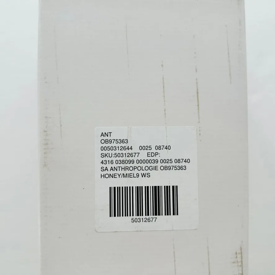 Anthropologie Crystal Thong Brown Leather Sandal US 9 NEW Flat Made in India - Image 6