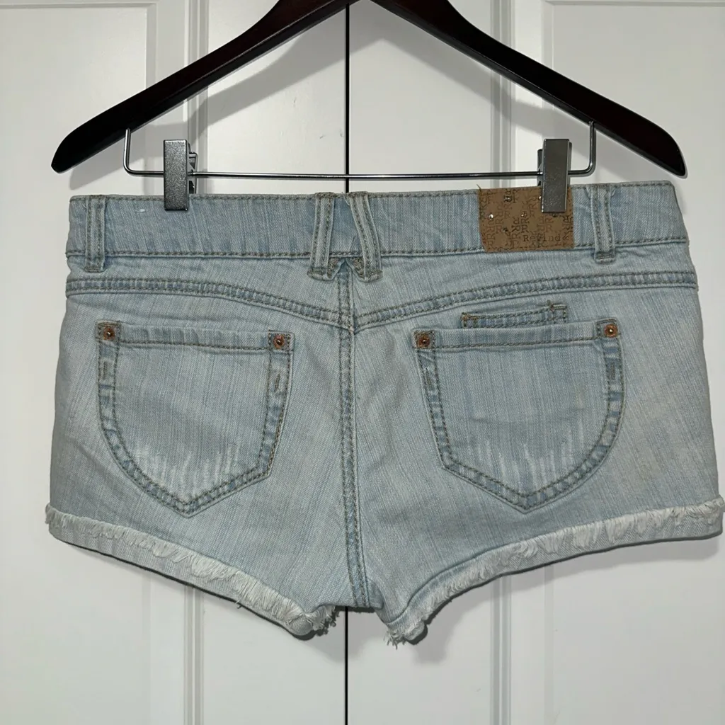 Rewind Floral Lace Summer Jean Shorts Size 9 - Image 4