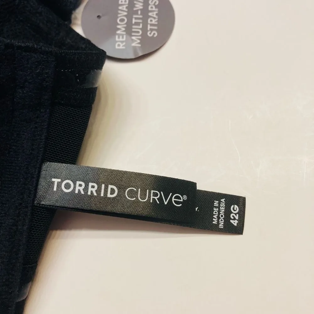 Torrid Bombshell Everyday Strapless lightly Lined Bra‎ Black Plus Size 42G NEW - Image 9