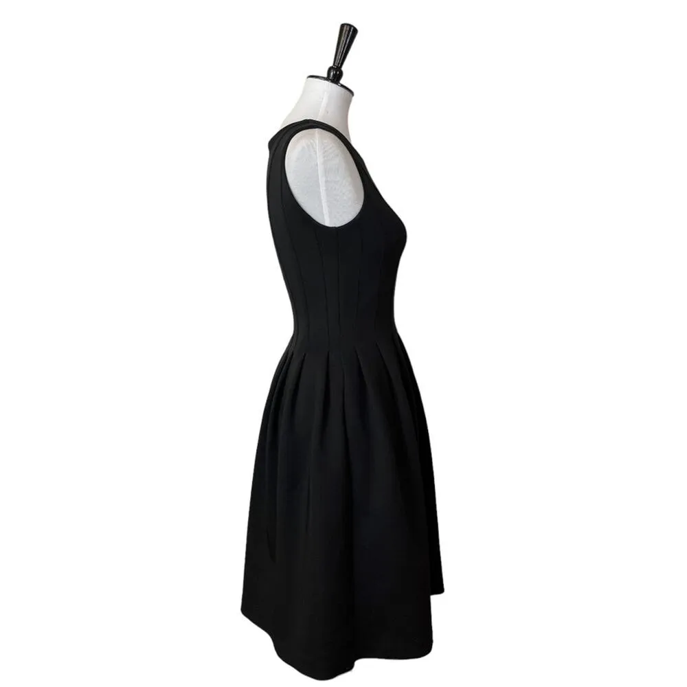 Calvin Klein Women’s Dress Fit Flare Scuba Sleeveless Pockets Black Size 2 - Image 2