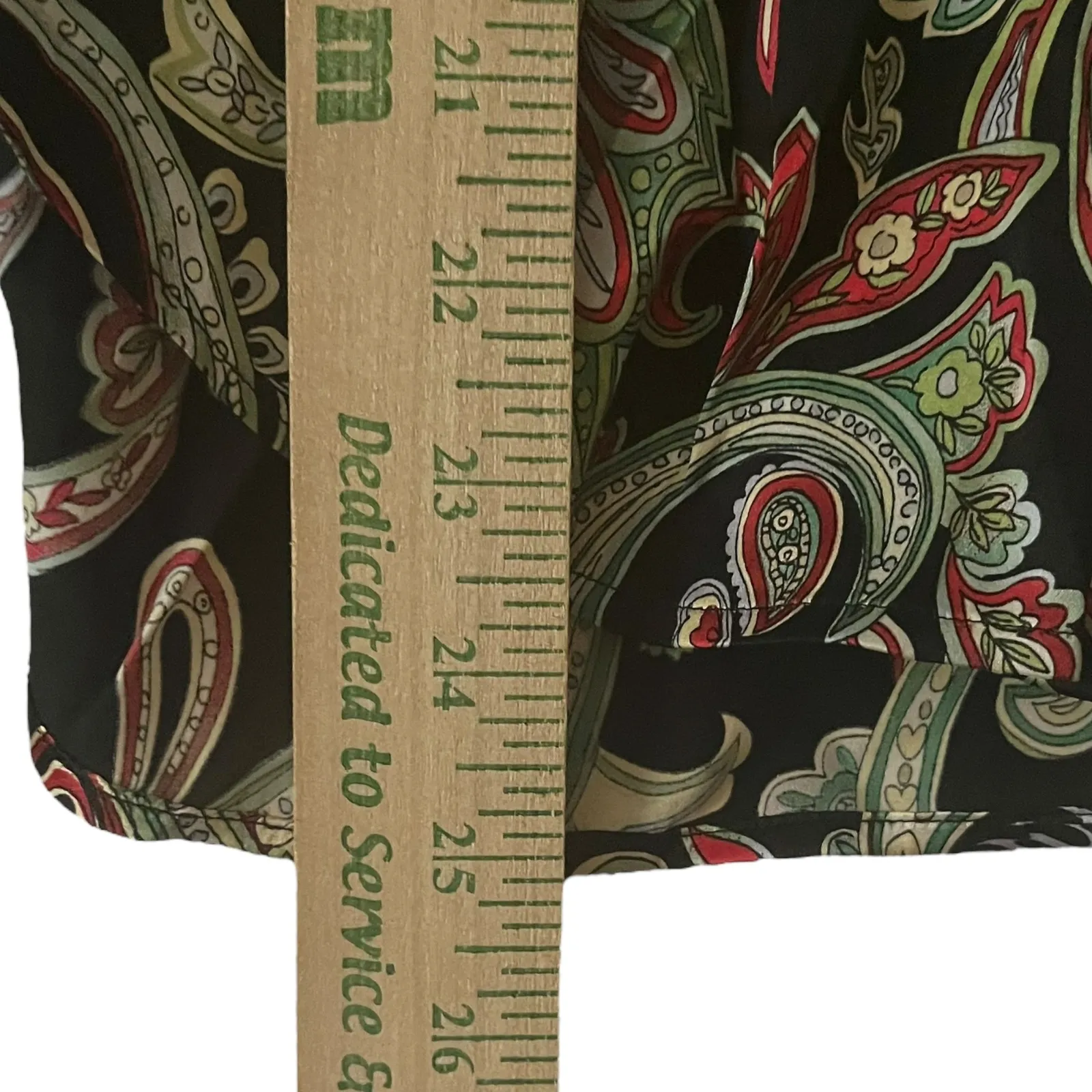 Kent Nielsen Black Paisley Print Retro Button Up Shirt Size 8 Houndstooth Cuffs - Image 5