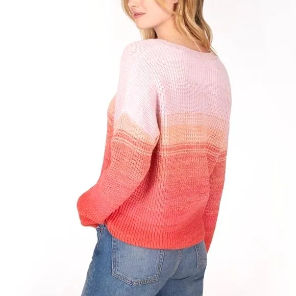 NWT 525 America x Revolve Pink Ombré Shaker Knit Sweater Women’s Size Large NEW - Image 8
