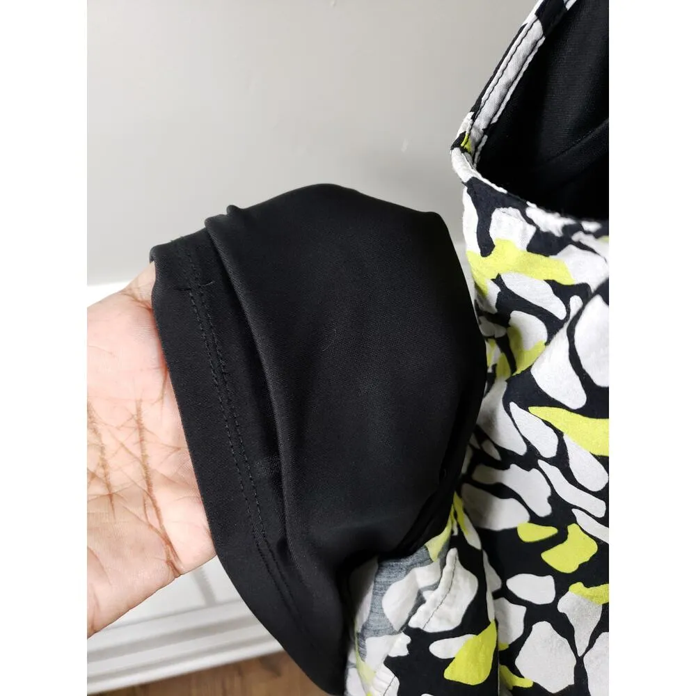 Nine West Dress Women Size XXL Multicolor Rayon Front Ruffle Hem V-Neck - Image 10