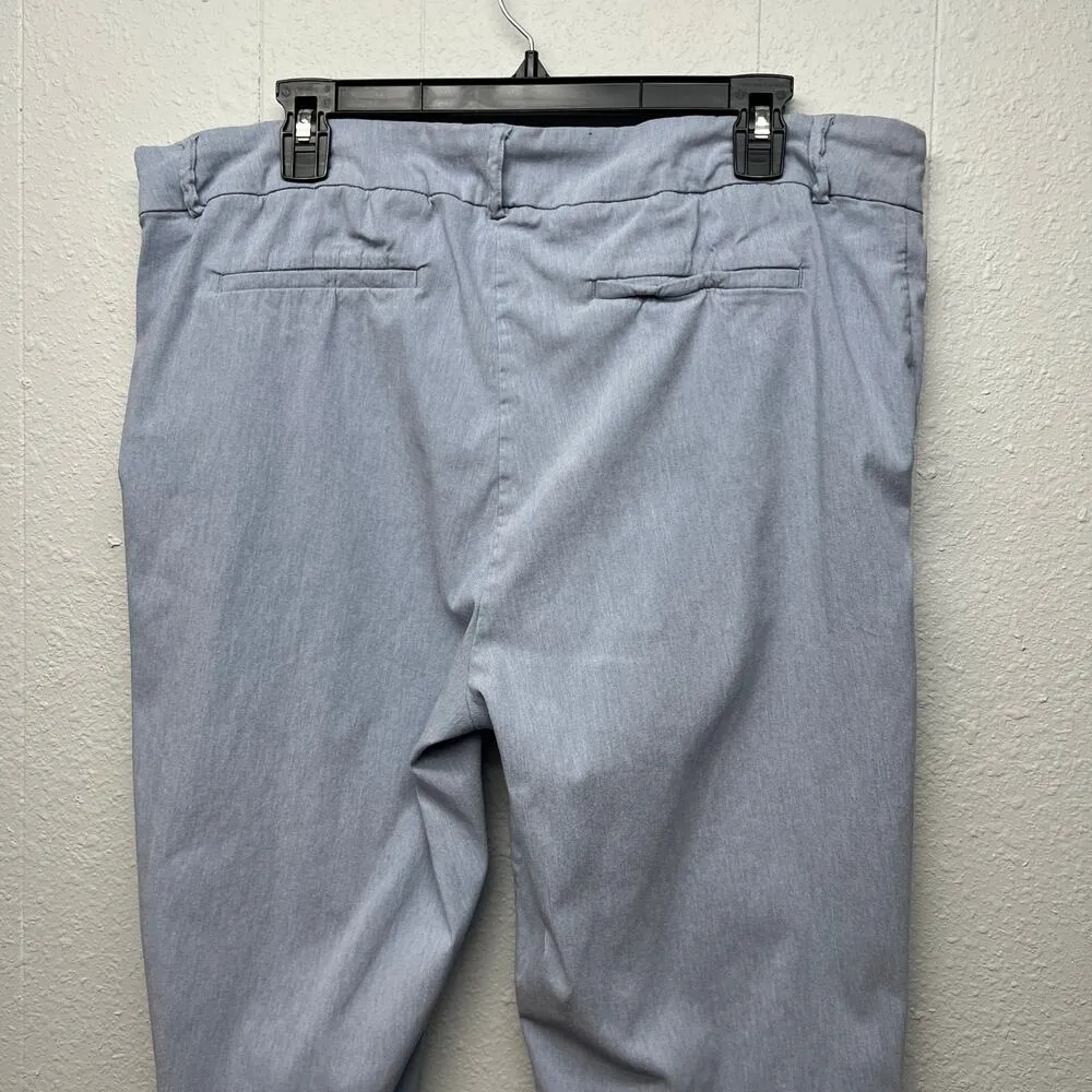 Hilary Radley Cropped Pull On Career Office Workwear Blue Pants Womens Size XXL - Image 7