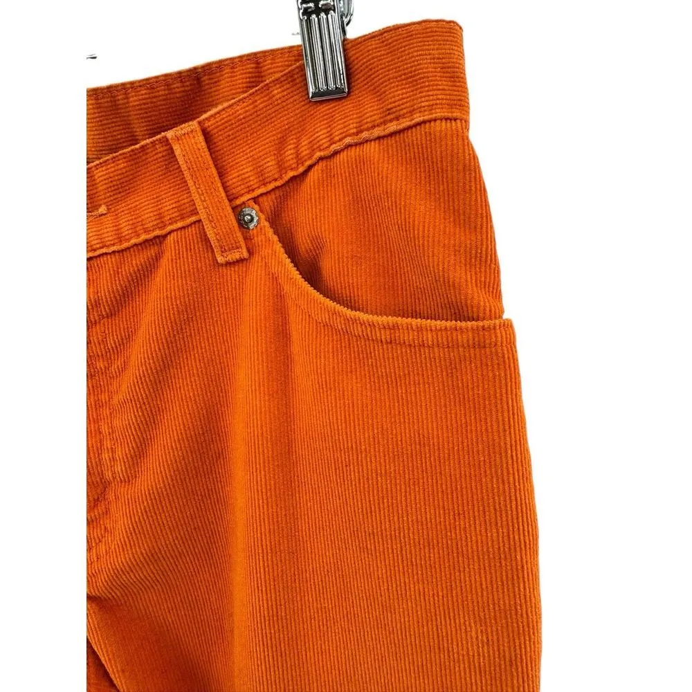 Vintage Y2K Levis 517 Slim Boot Cut Corduroy Pants Women Juniors 13 Burnt Orange - Image 2