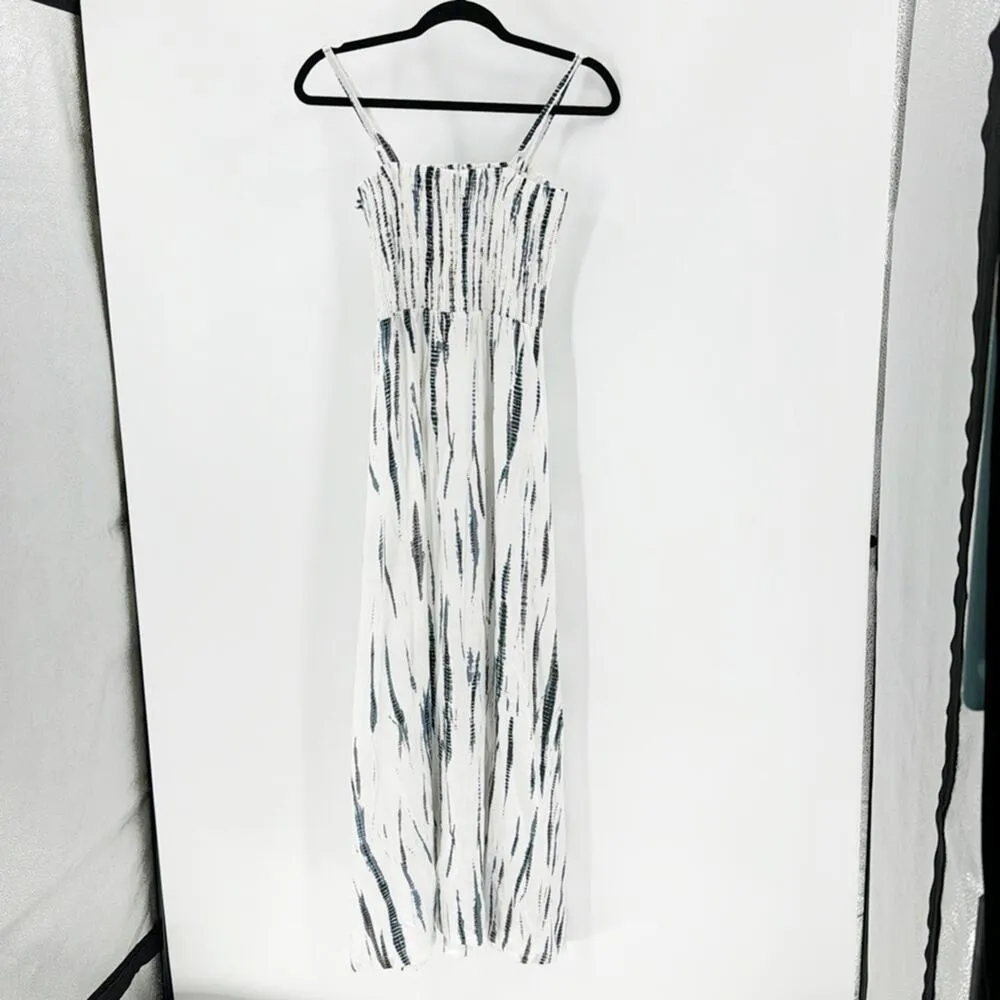 Soft Surroundings Monterey Maxi Dress Smocked adjustable straps summer size L - Image 3