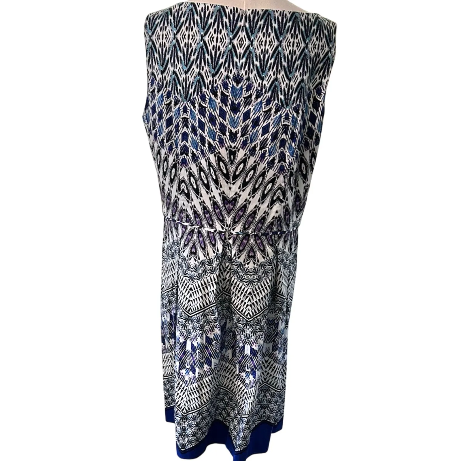 Sleeveless Dress NWT Women SZ 16 Covington Pleated Aztec Boho Artsy Resort Beach - Image 6