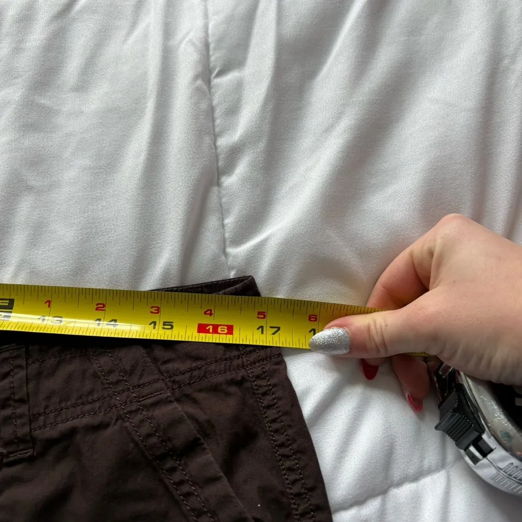 Vintage 90s Y2K Hip Hop Womens Size 10P Brown Capri Pants Casual 100% Cotton - Image 6