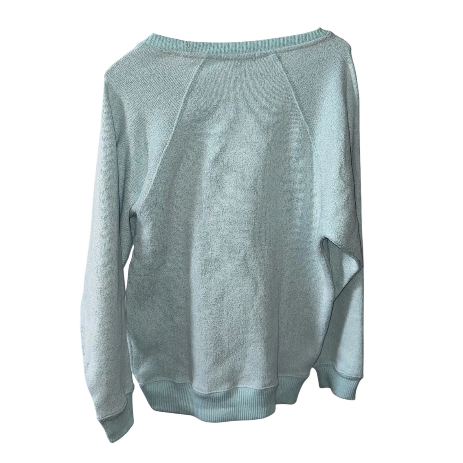 Basix of America Key West Florida Sweatshirt Small Aqua Blue Terry Cloth Pullove - Image 4
