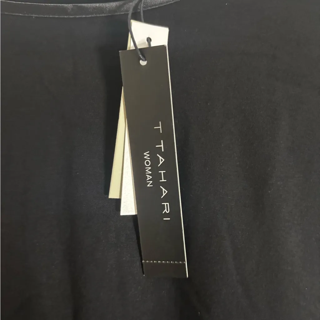 T Tahari Black Short Sleeve Top size 2X NWT - Image 4