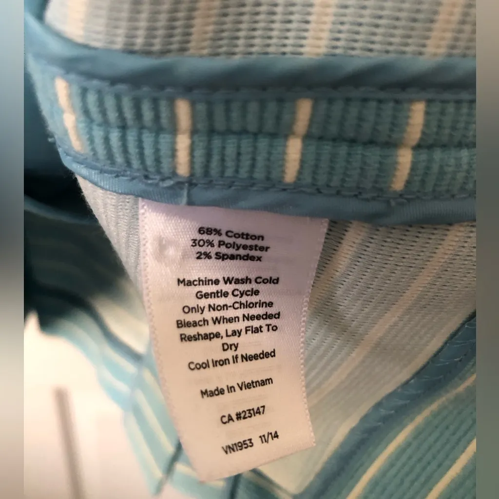 Talbots Womens Jacket Size S Button Up Striped Anchor Buttons Nautical Collar - Image 6