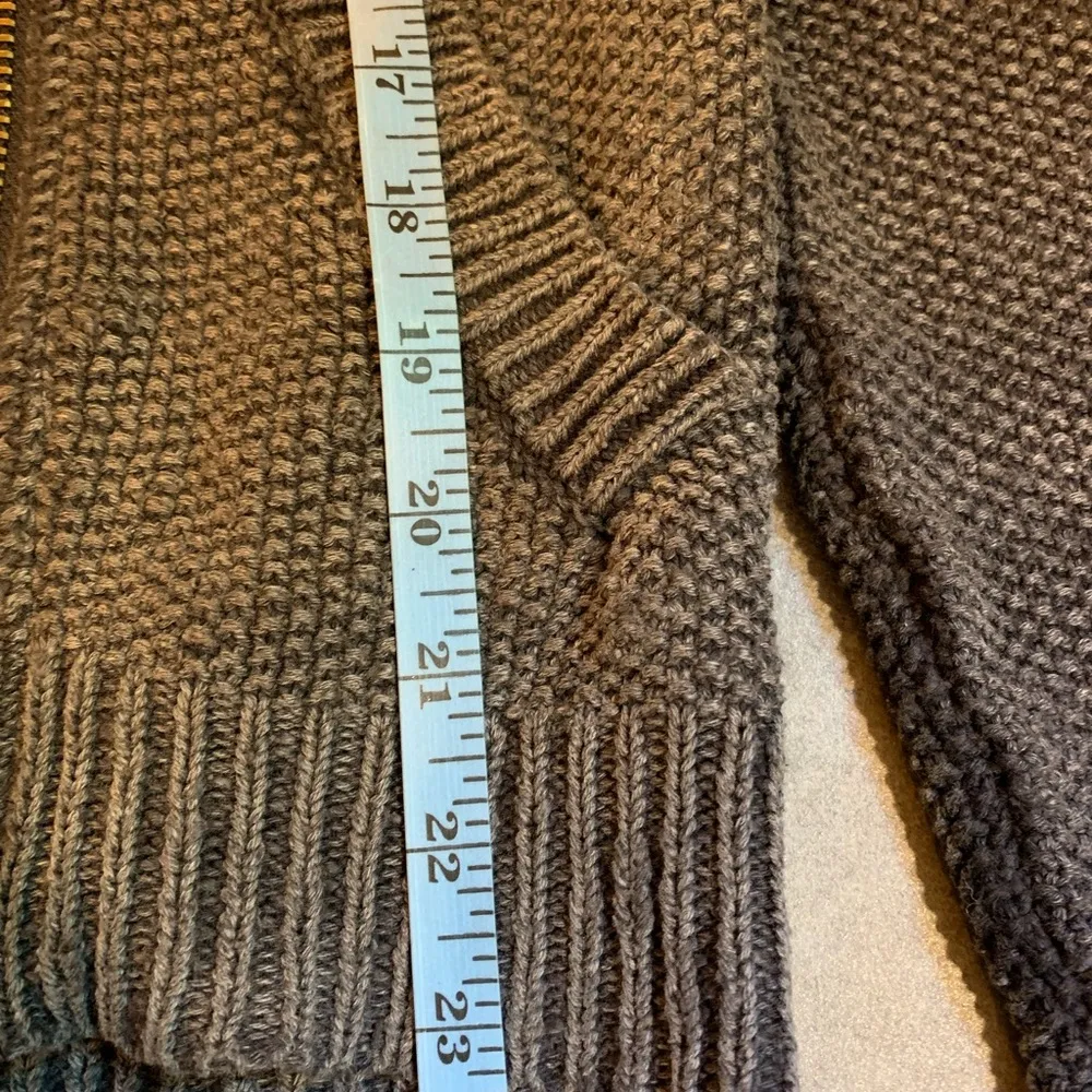 Free People Sweater Knit Moto Jacket Gray Asymmetrical Zipper XS X-Small - Image 5