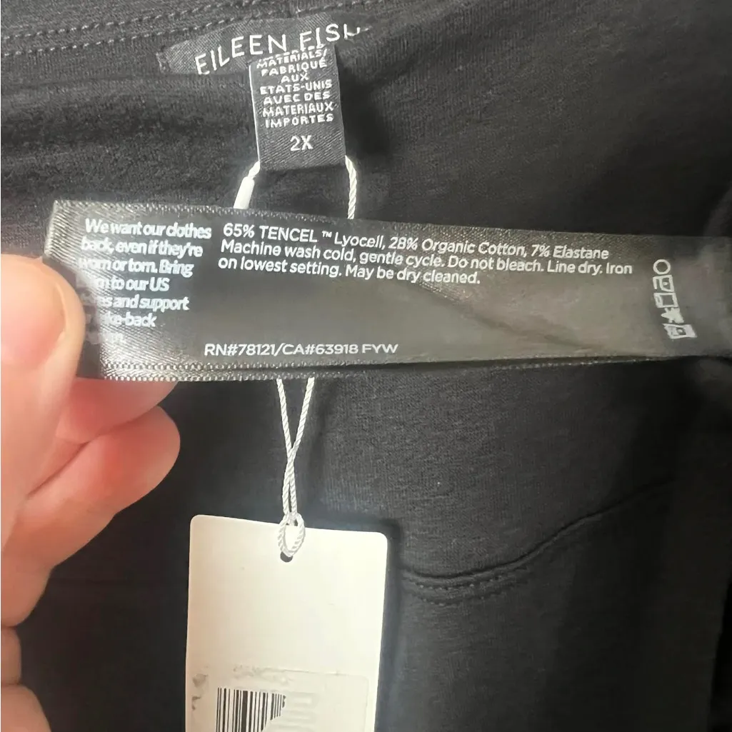 Eileen Fisher Woman 2X Black High waist ankle legging New - Image 6