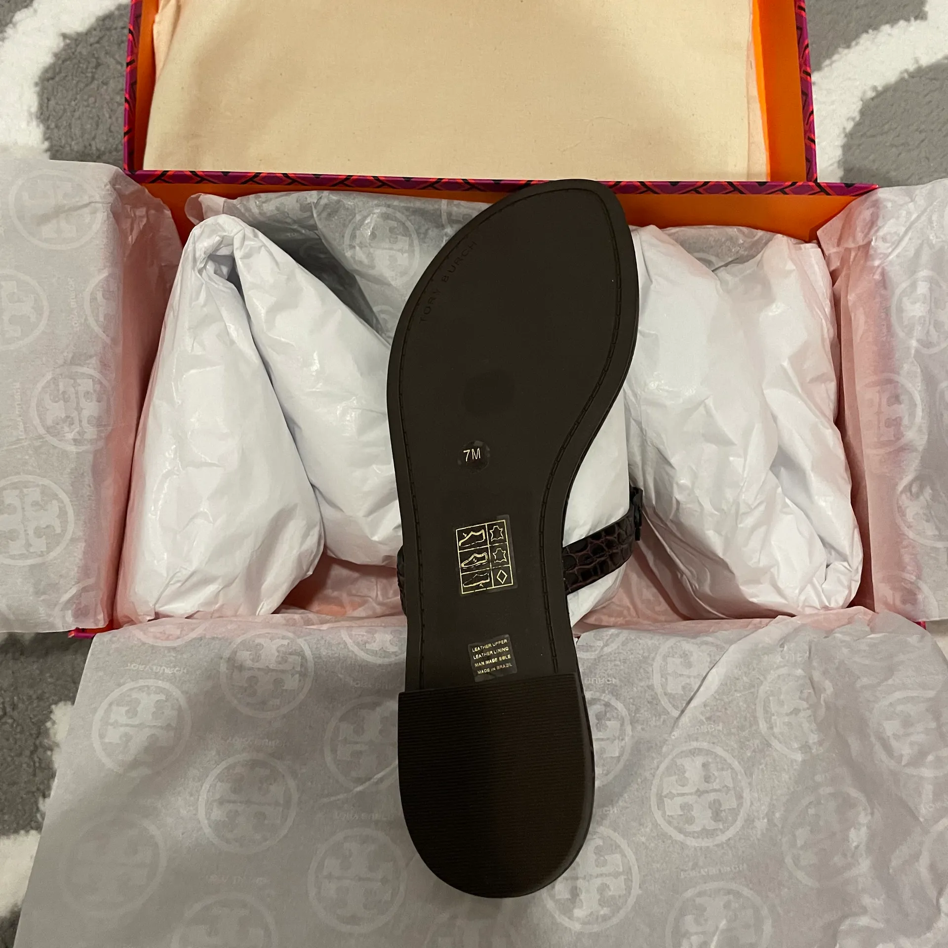 Tory Burch Metal Miller Sandals Coco 7 NEW - Image 4