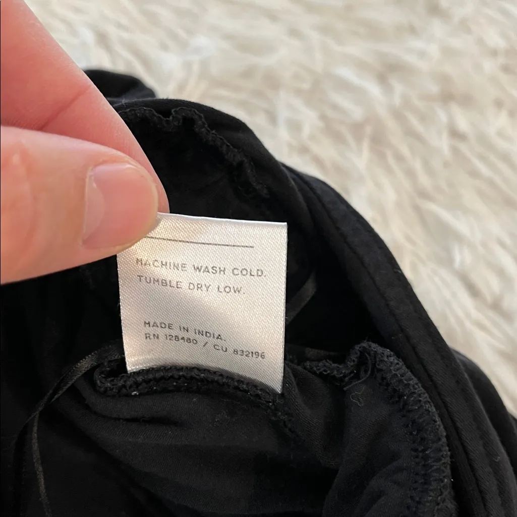 Pact  Revive Deep-V Black Jumpsuit Size Medium - Image 11