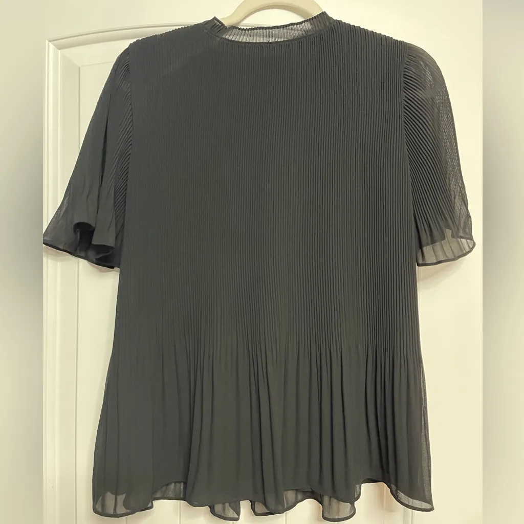 Ann Taylor Black Pleated Blouse - Image 2