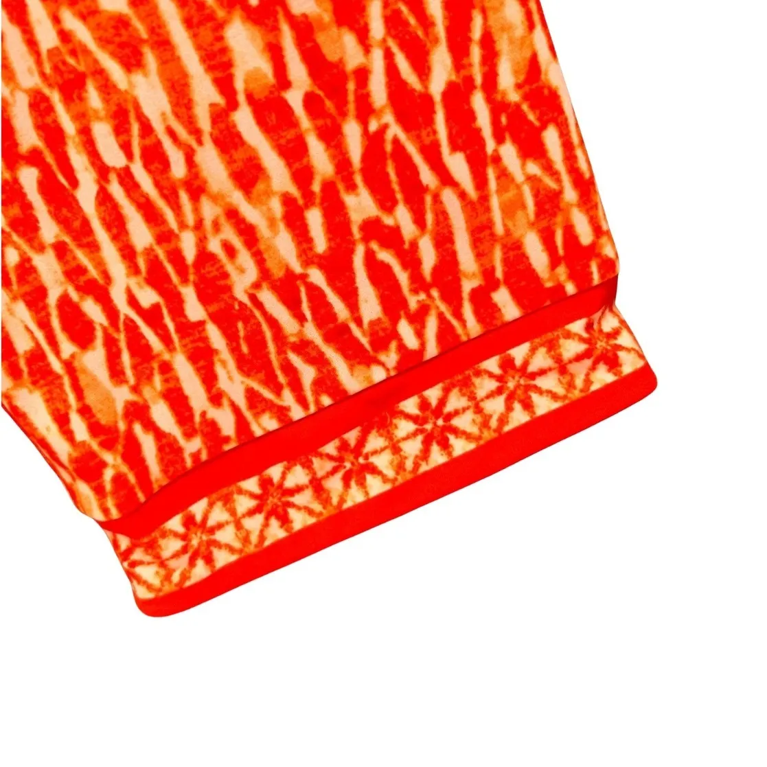 Michael Kors Womens Tunic Blouse Size 2X Orange Sunset Beach Mimosa Travel Vacay - Image 6