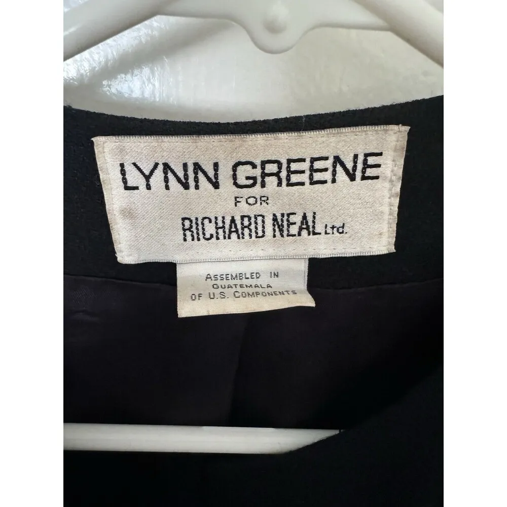 Vintage Lynn Greene for Richard Neal Jacket Women Size 12 Wool Dyed Blue Fox Fur - Image 4