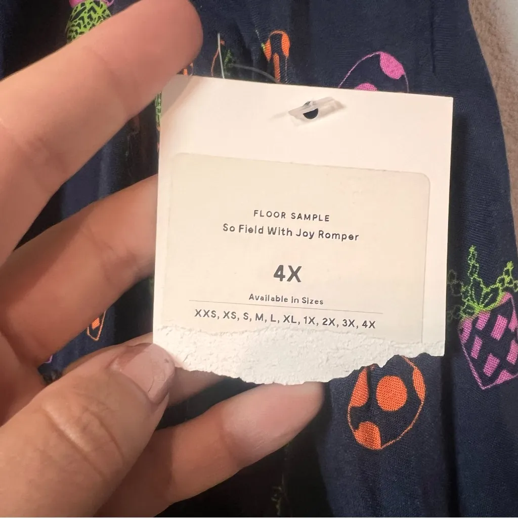 ModCloth Romper Cactus Plant Navy Blue Size 4X Long Sleeve Collared NWT - Image 12