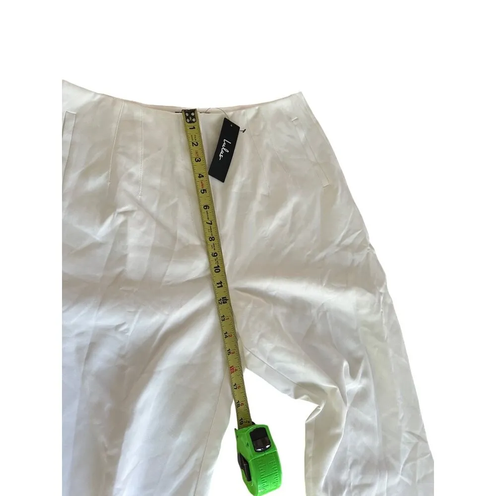 Lulus Womens White Wide-Leg Trouser Pants - XL  Classy & Stylish Office Classy - Image 10