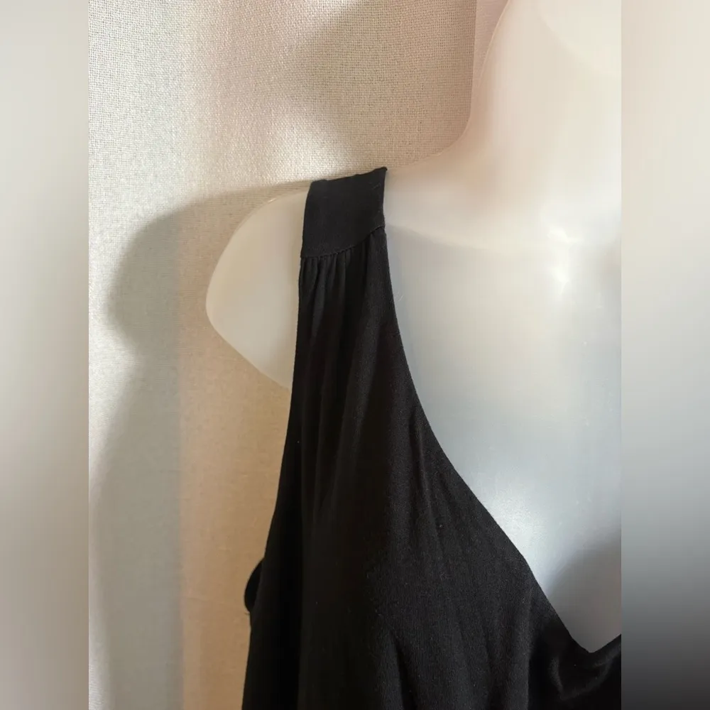 Boden Soft Jersey Maxi Dress Black Plus‎ Size 20R Viscose EUC 0383 - Image 4