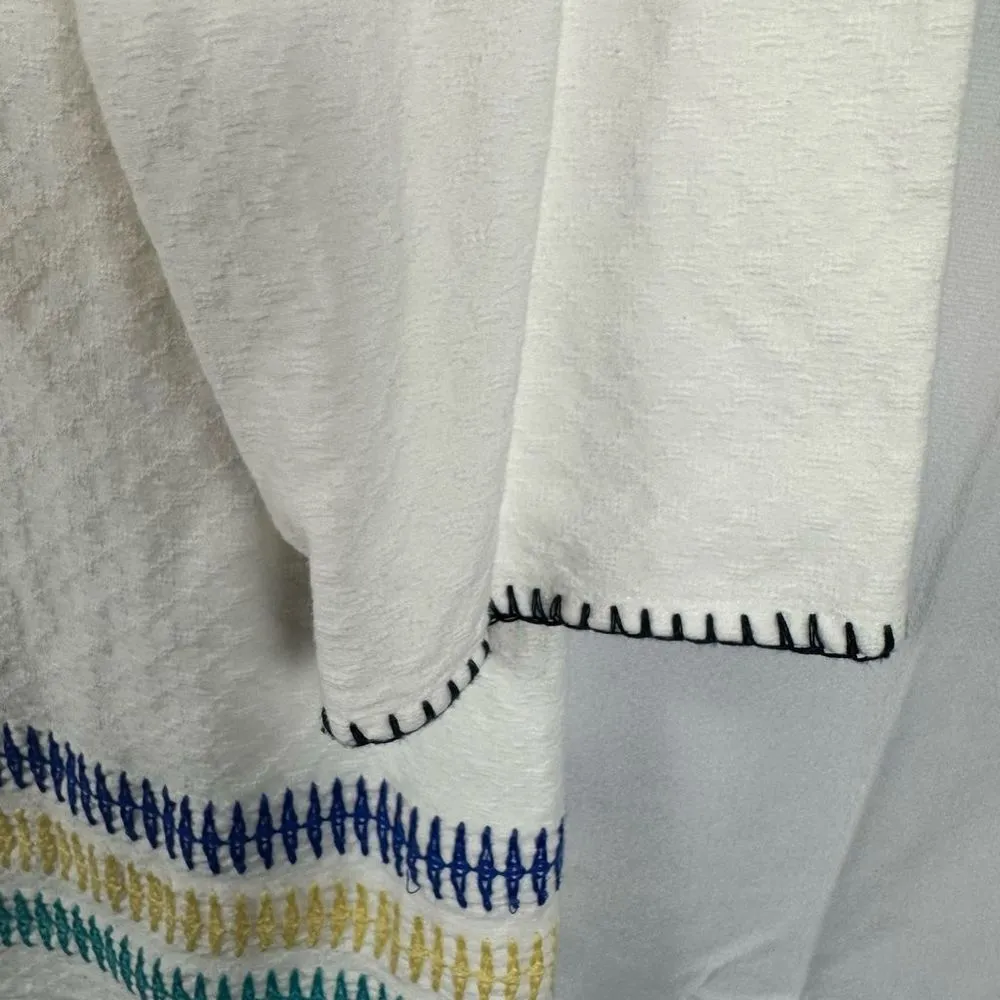 Soft Surroundings Women’s Tunic Shirt Top Longer Length Cream Thick Medium - Image 5