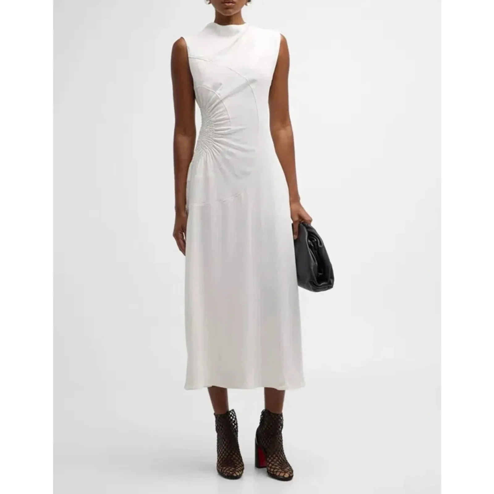 A.L.C. Kaia Gathered Sleeveless Midi Dress - Size 4 - Image 2