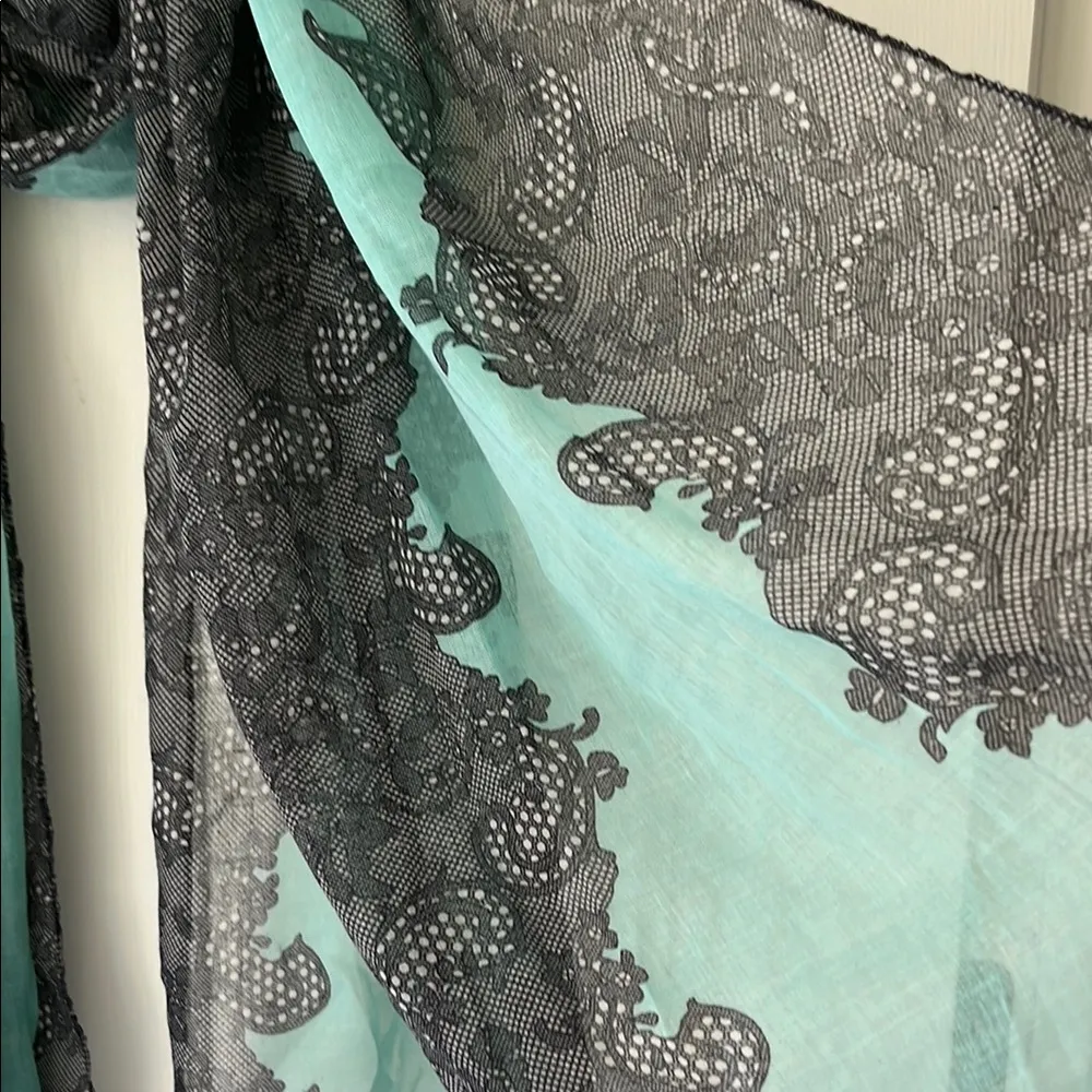 Do Everything in Love Gray and Green Scarf Wrap - Image 2