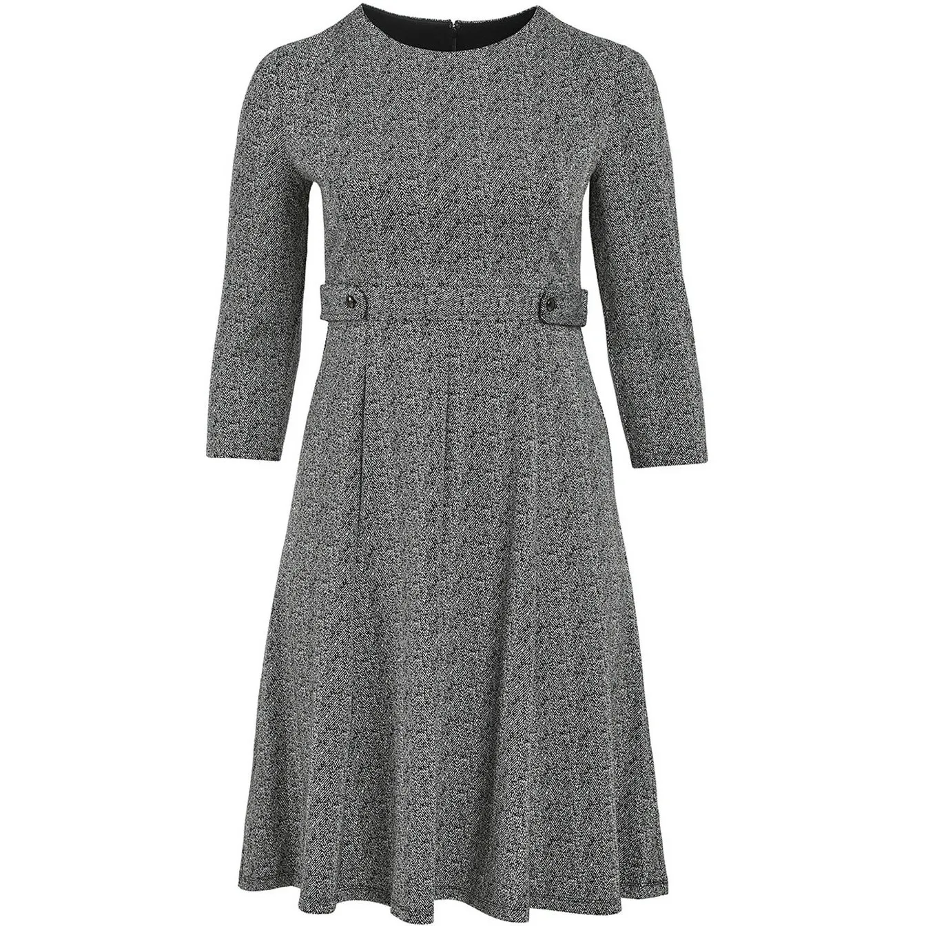 LONDON TIMES Jewel Neck 3/4-Sleeve Midi Dress Size 14W New with Tag T7077W - Image 3