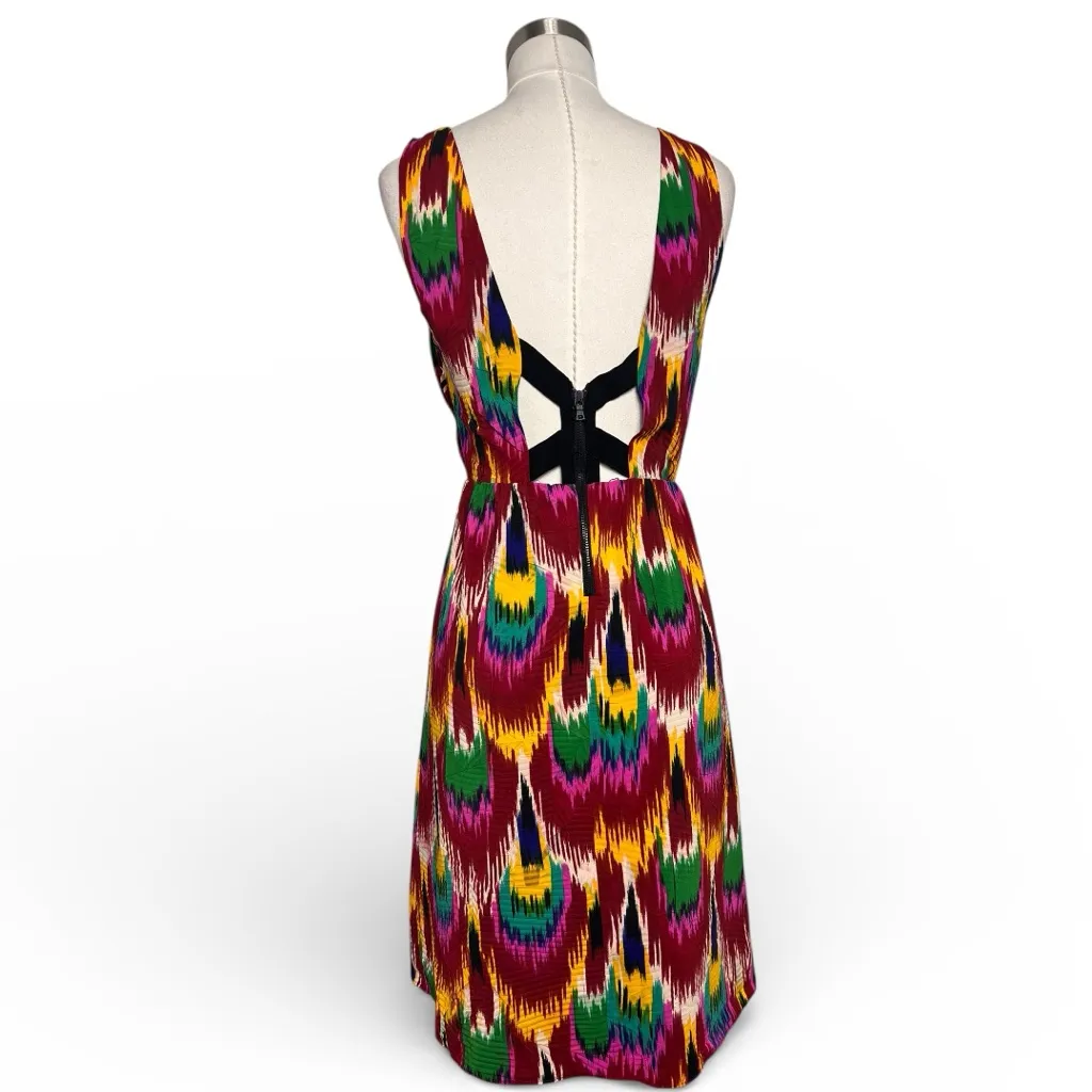 ALICE + OLIVIA ALAMEDA Ikat Tribal Wave Dress I Size XS No Belt - Image 8