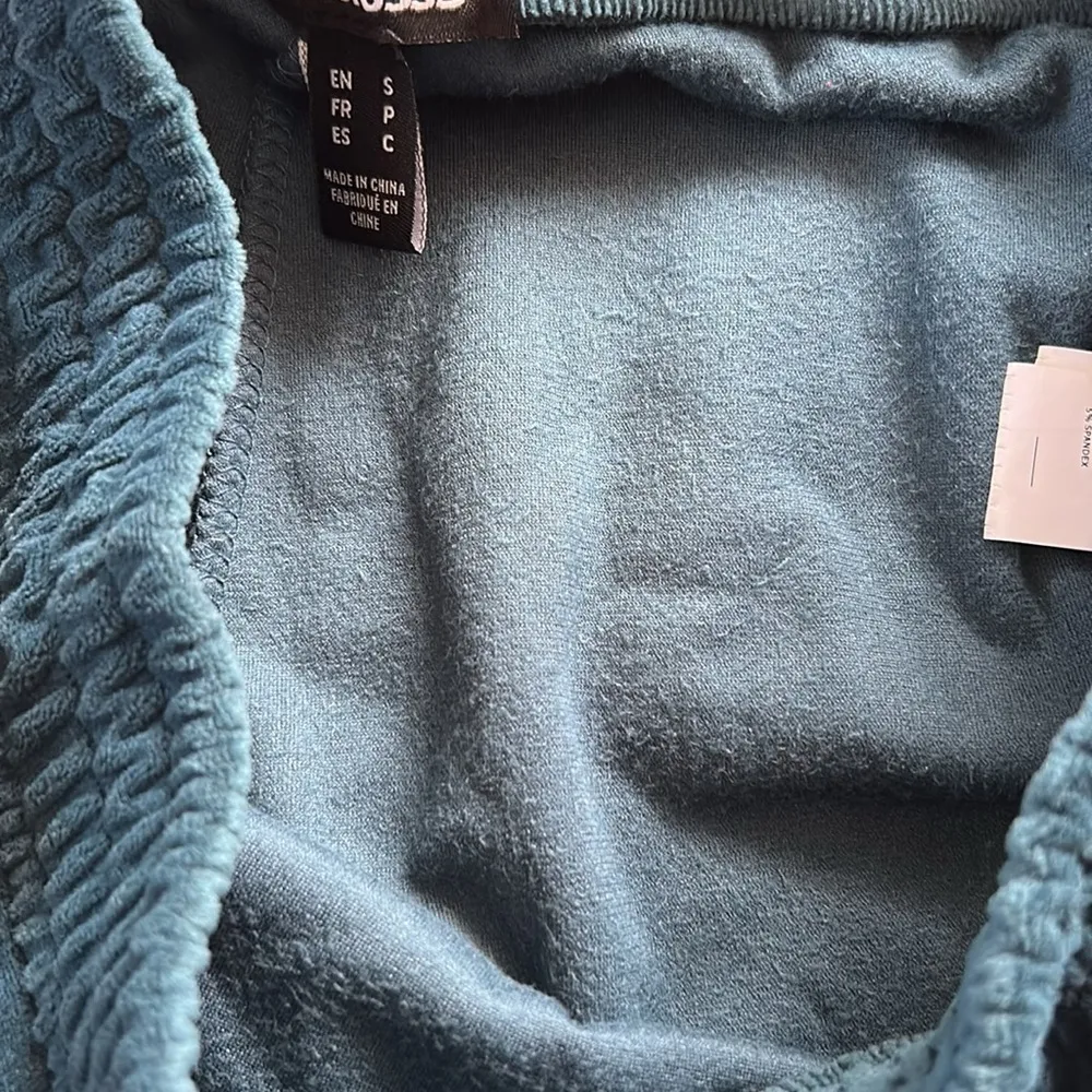 Charlotte Russe Y2k Green velour pull on track High rise bell bottom pants S​​ - Image 10