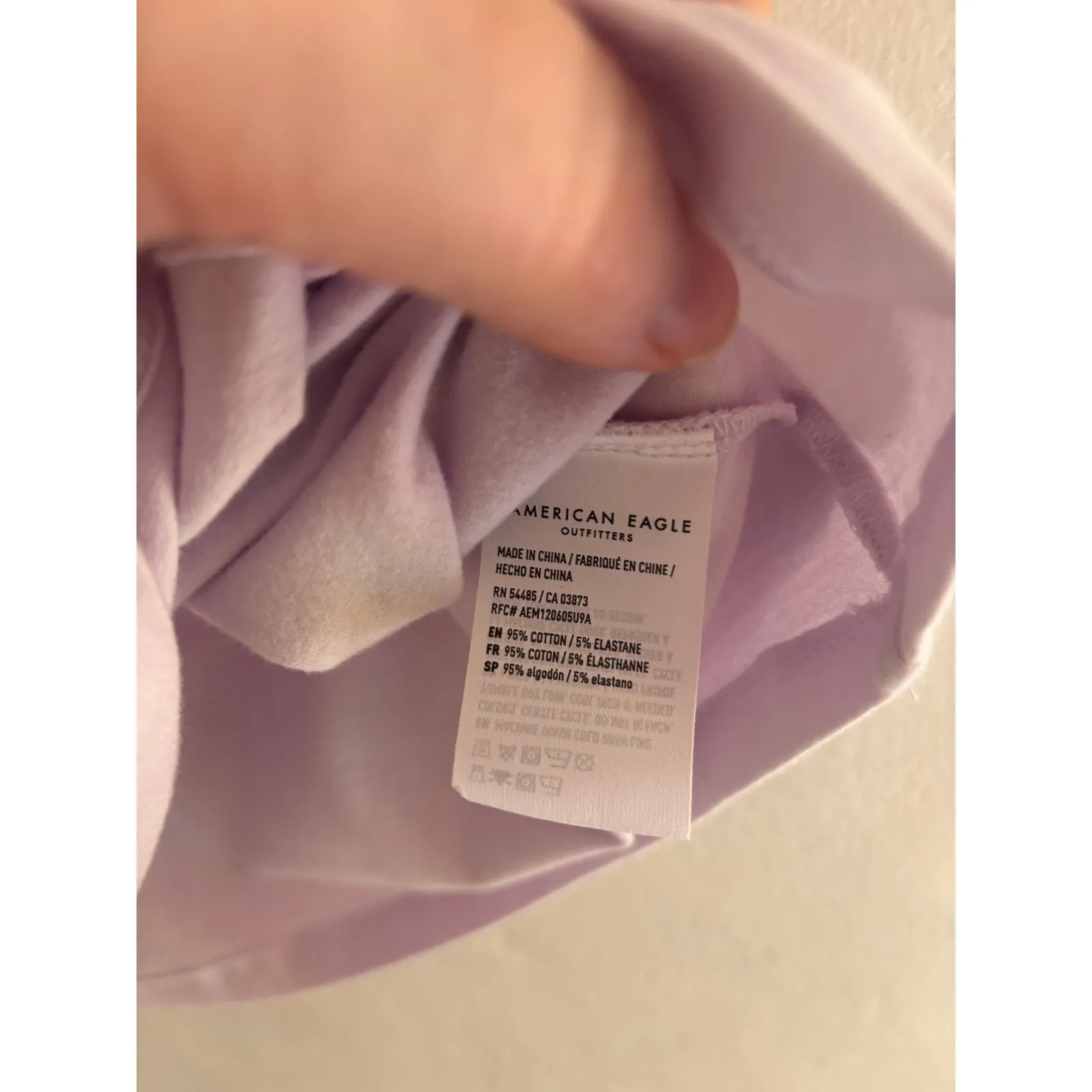 NWT American Eagle Cropped Cinch Front Tank Top Size XL Lilac Purple Sweetheart - Image 4