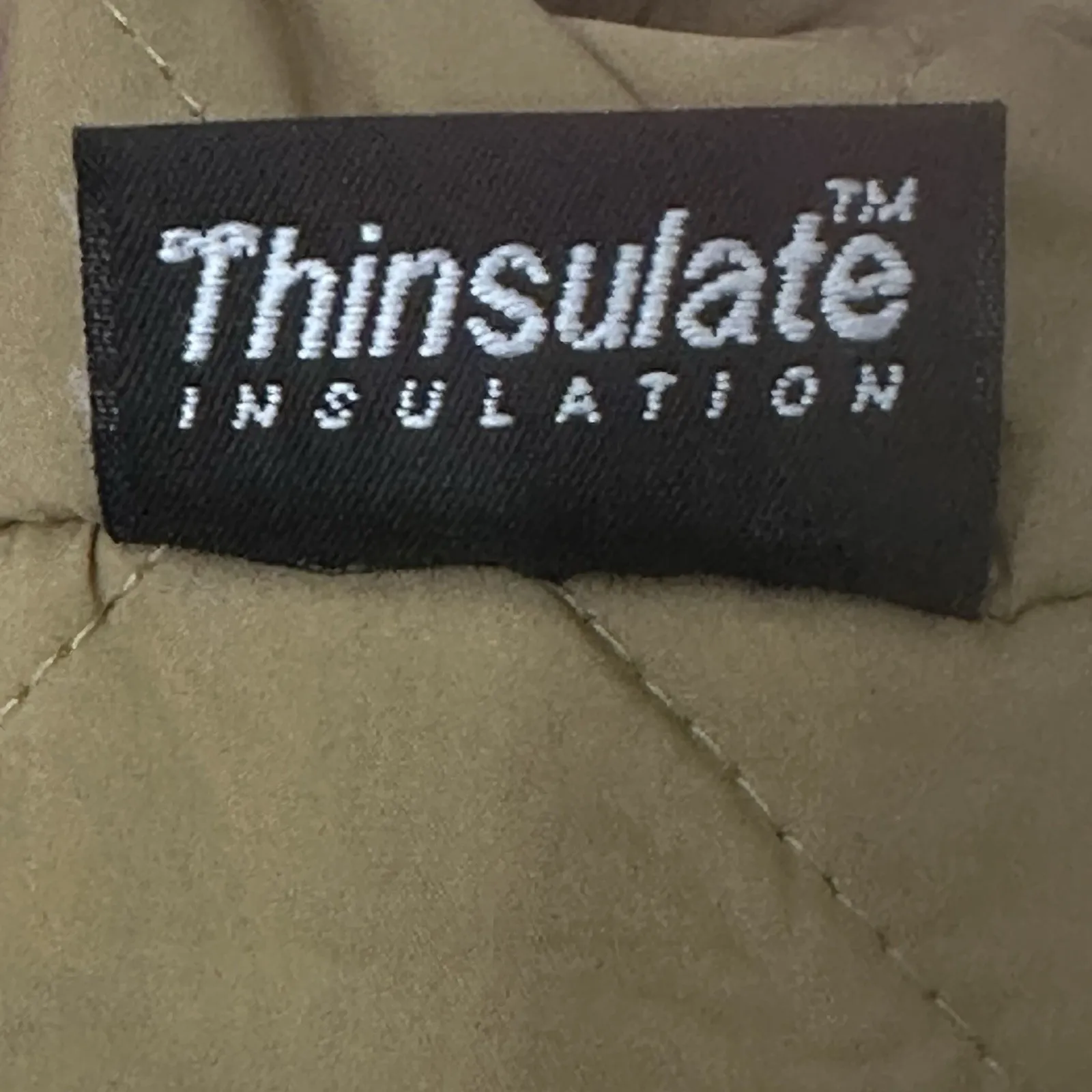 L.L. Bean Barn Coat Jacket Womens Beige Chore Quilted Lining Work Size Large Tan - Image 10