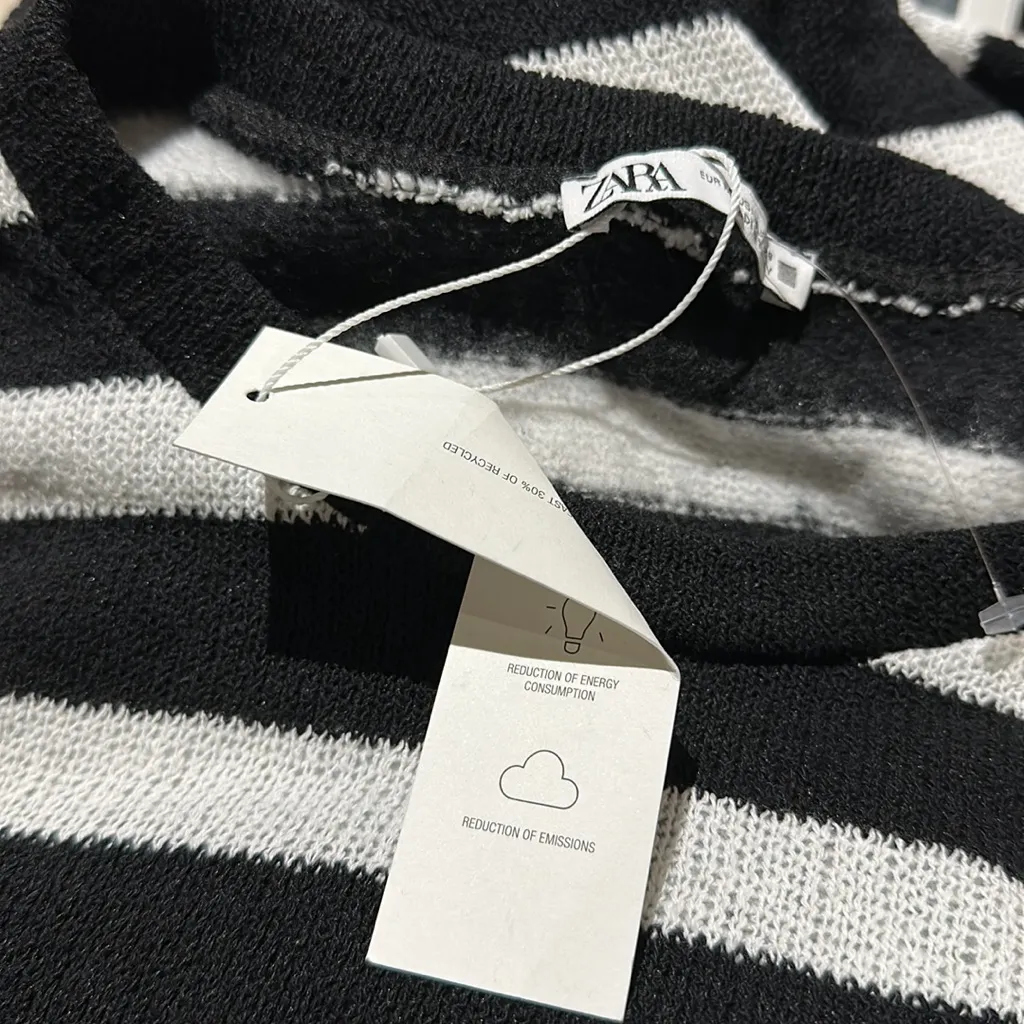 NWT ZARA Striped Rustic Sweater  Bloggers Fav Lightweight Medium - Image 7