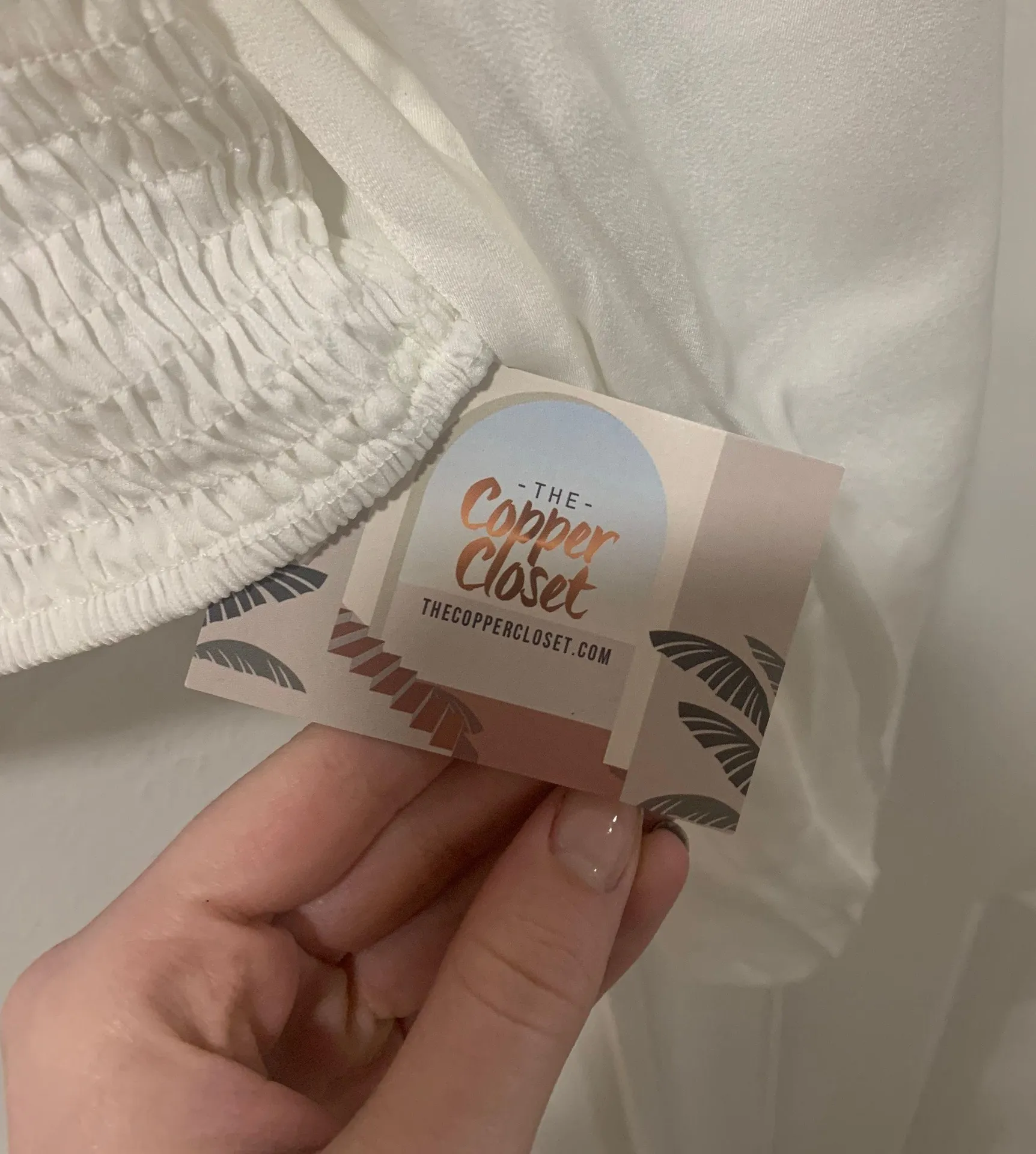 White Cropped Long Sleeve Top - Image 4