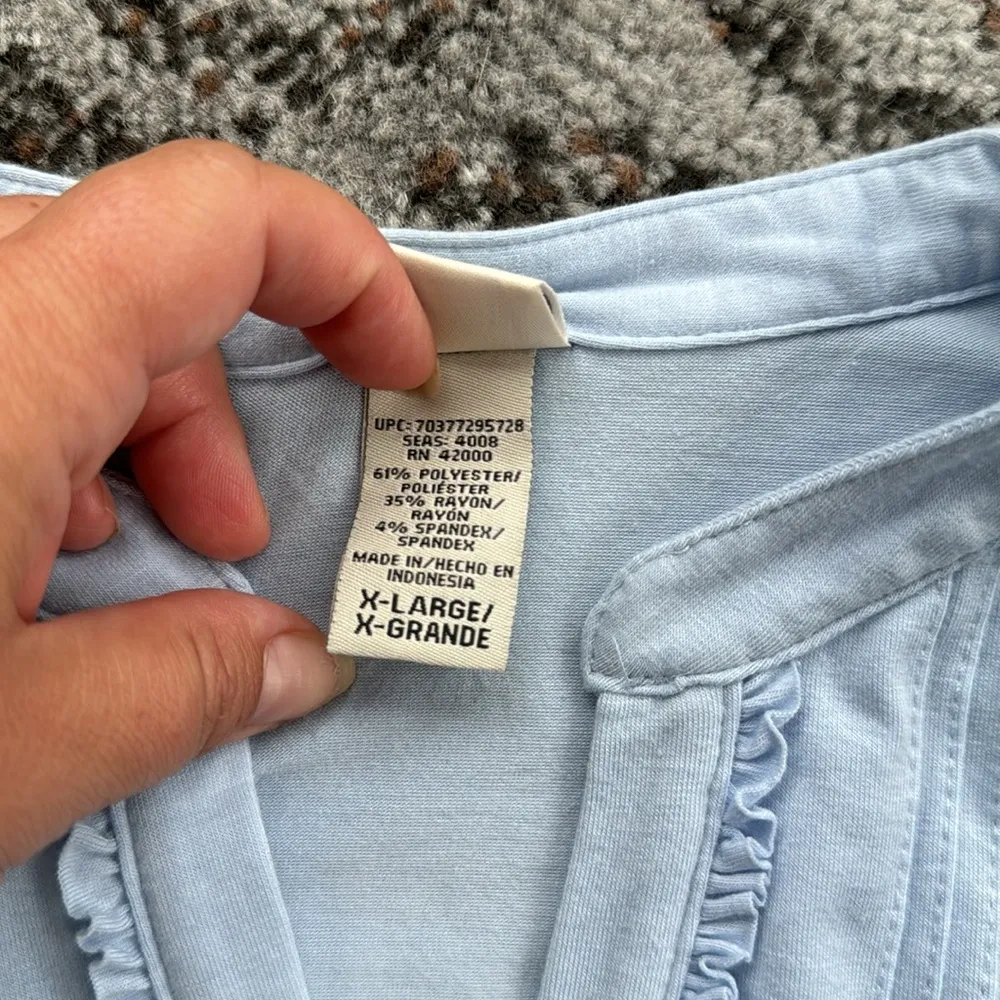 Route 66 Peasant Top Light Blue XL - Image 3