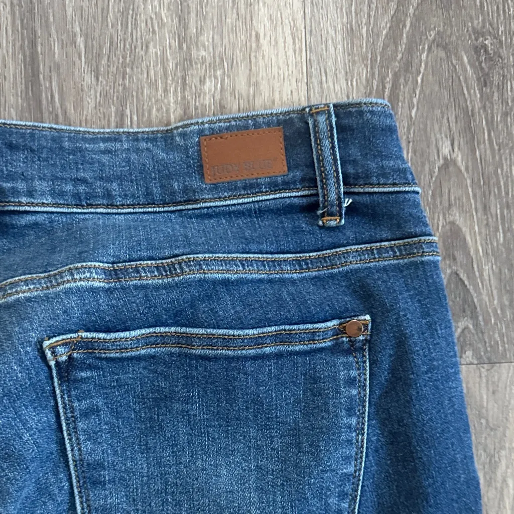 Judy Blue Dark Wash Ankle Jeans Skinny Fit Denim Sttwtch - Image 5