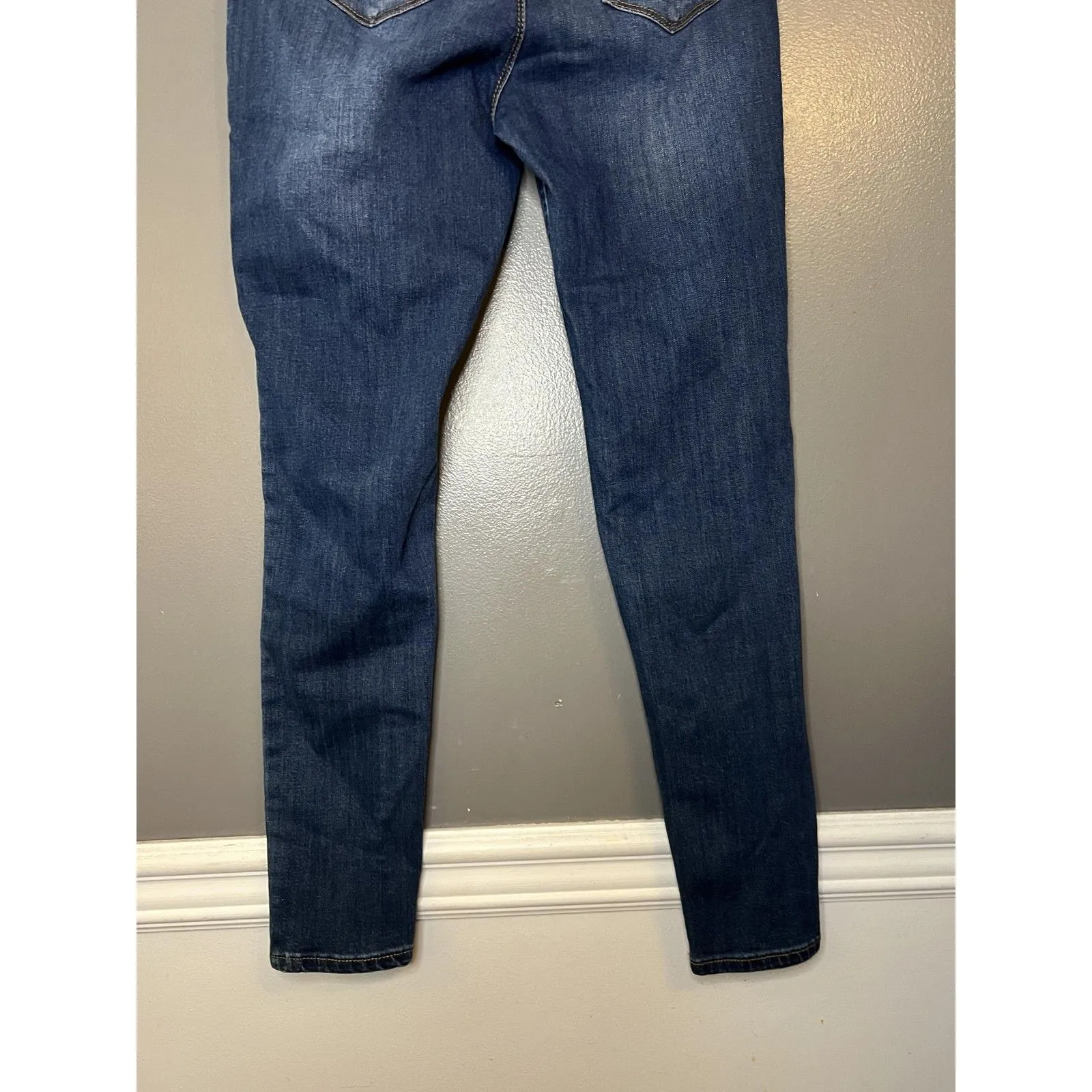Blue Spice Jeans Juniors 5 Blue Medium Wash Skinny Stretch Denim Pants Mid Rise - Image 6