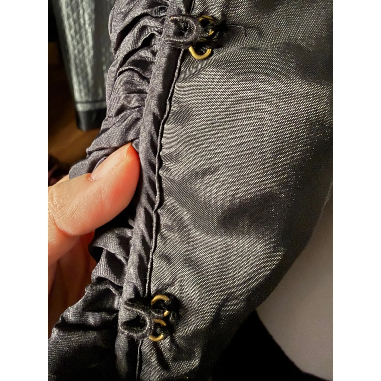 J. Crew Gray Wool Ruffle Collar Blazer Jacket Size 4 - Image 4