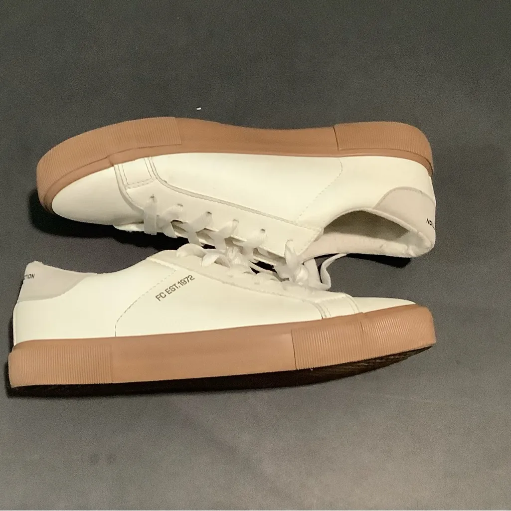French Connection White and Tan Sneakers - Image 4