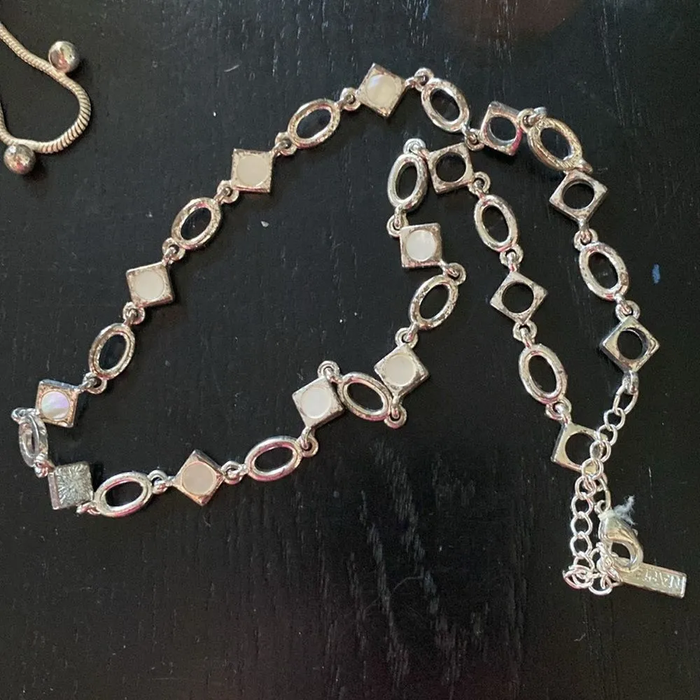 2 Napier silver tone necklaces. - Image 6