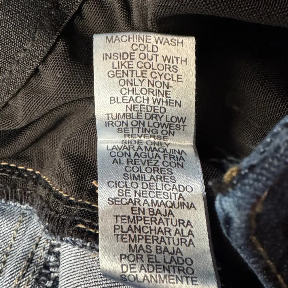 Democracy SZ 2 “Ab”solution Jeans Mid-Rise Stretch Zip-Fly Whiskered Dark Wash - Image 8