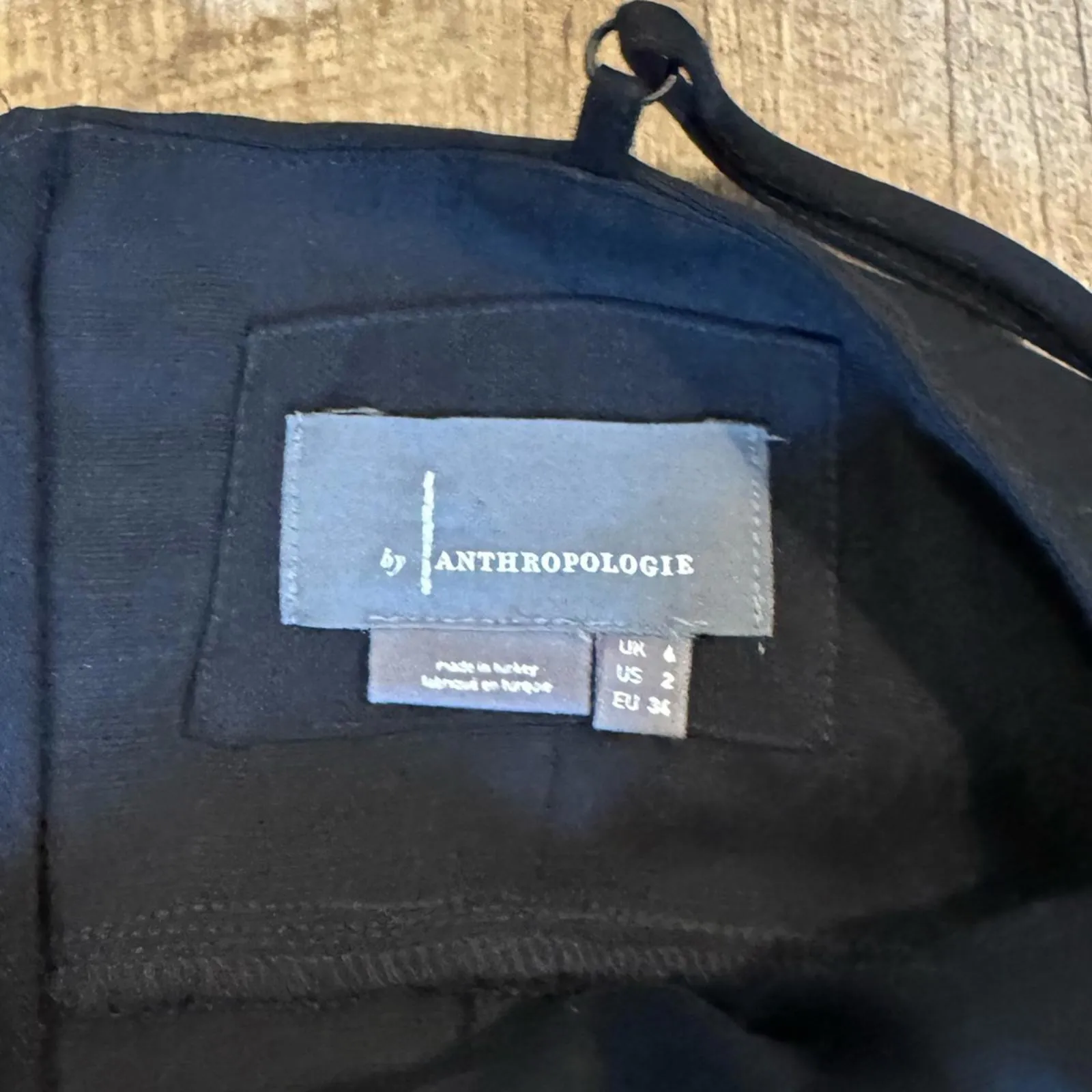 By Anthropologie Slim Linen Midi Dress Black Womens 2 - Image 6