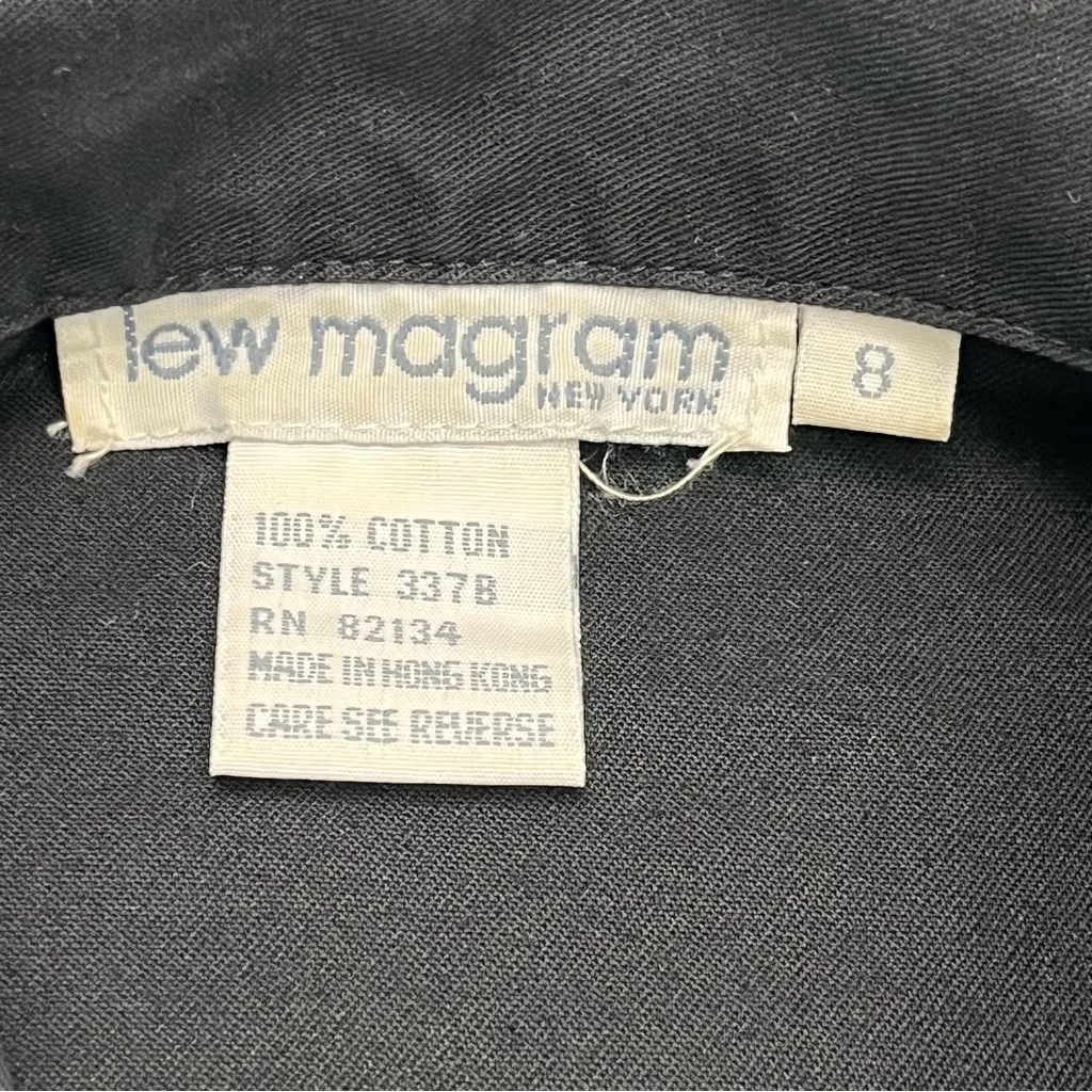 Lew Magram Womens Size 8 Black‎ Retro Beaded Fringe Shirt Western Aztec Indian Black - Image 3