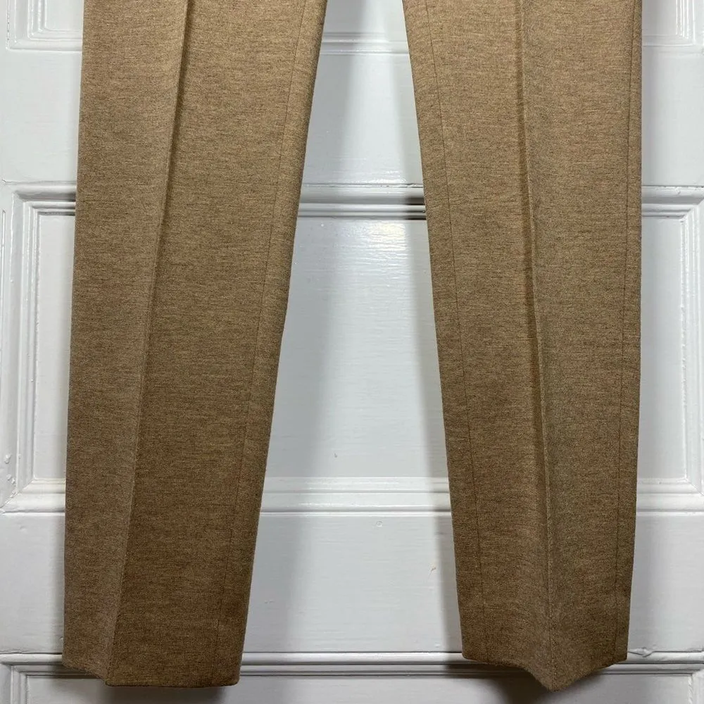 AKRIS PUNTO Ponte Knit Tapered Leg Stretchy Business Casual Pants in Tan Sz 4 - Image 7