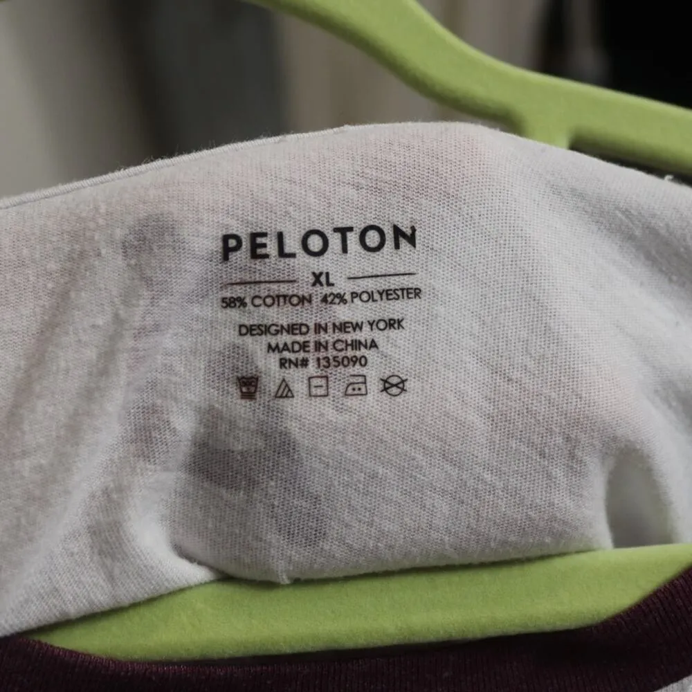 Peloton White Logo Baseball Tee Sz XL - Image 5